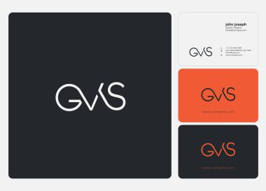 İş Kartı Şablonu için logo gvs, Vektör