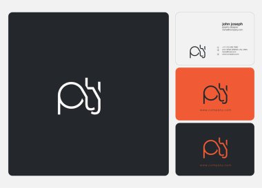 İş Kartı Şablonu için logo ptj, Vektör