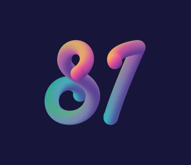 Şirket logosu ve kartvizit tasarımı için 81 numara logo vektör şablonu.