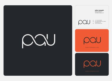 İş Kartı Şablonu için logo pau, Vektör