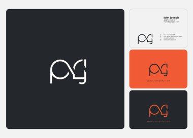 İş Kartı Şablonu için logo prj, Vektör