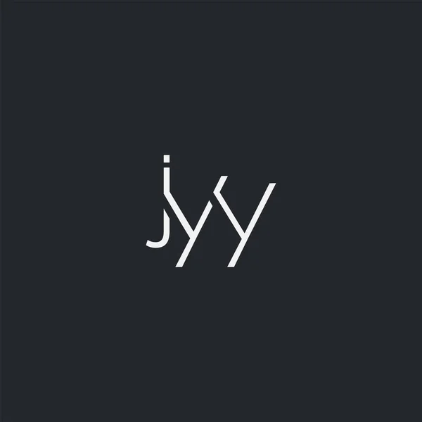 Logo Jyy Modello Biglietto Visita Vettore — Vettoriale Stock