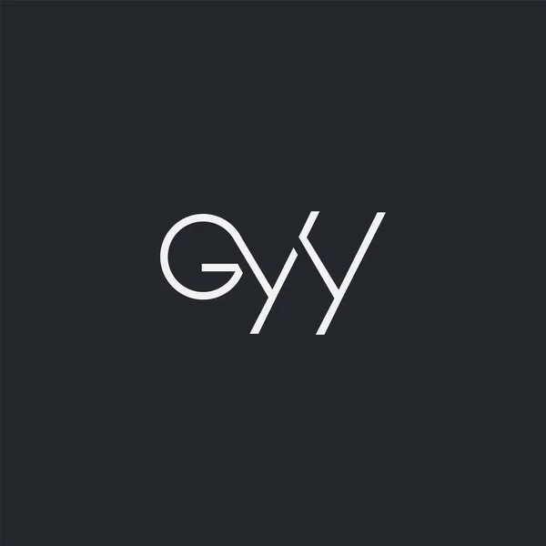 Logo Gyy Pro Šablonu Vizitky Vektor — Stockový vektor