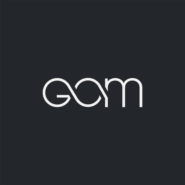 Logotipo Gom Para Modelo Cartão Visita Vetor —  Vetores de Stock