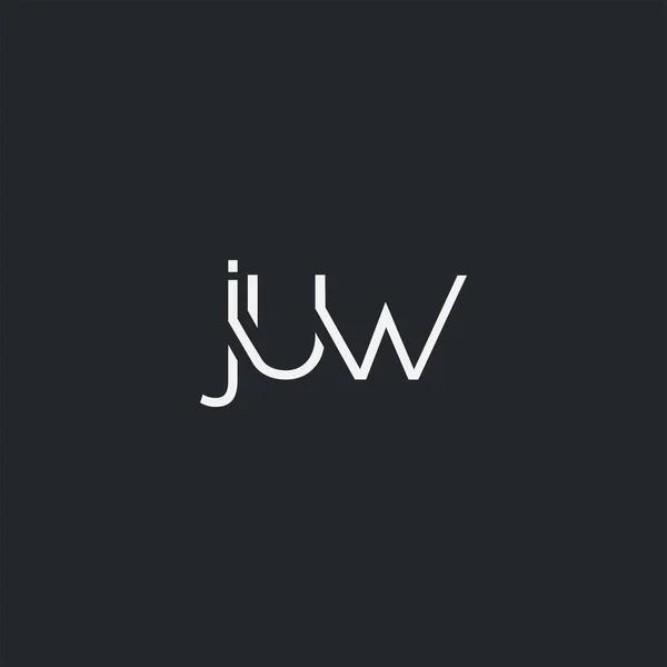 Logo Juw Für Visitenkartenvorlage Vektor — Stockvektor