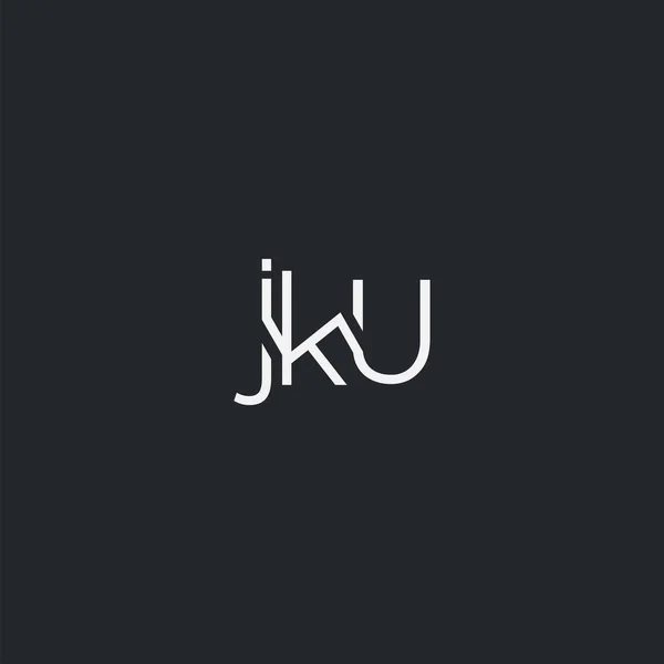 Logo Jku Para Modelo Cartão Visita Vetor — Vetor de Stock