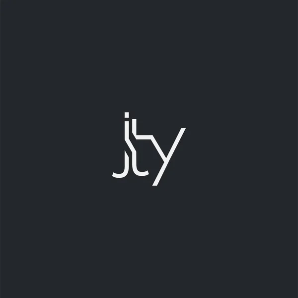 Jty Logo Pour Modèle Carte Visite Vecteur — Image vectorielle