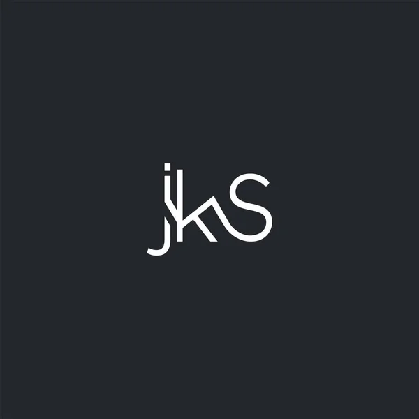 Jks Logo Pour Modèle Carte Visite Vecteur — Image vectorielle