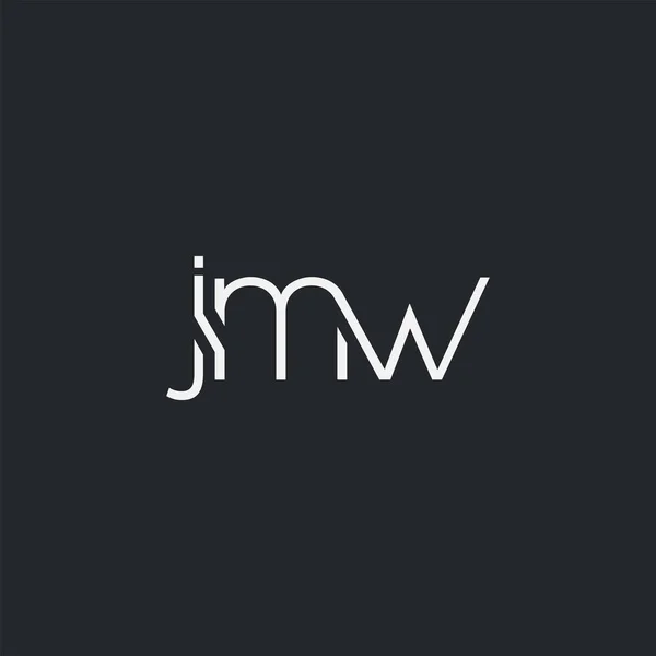 Logo Jmw Pour Modèle Carte Visite Vecteur — Image vectorielle