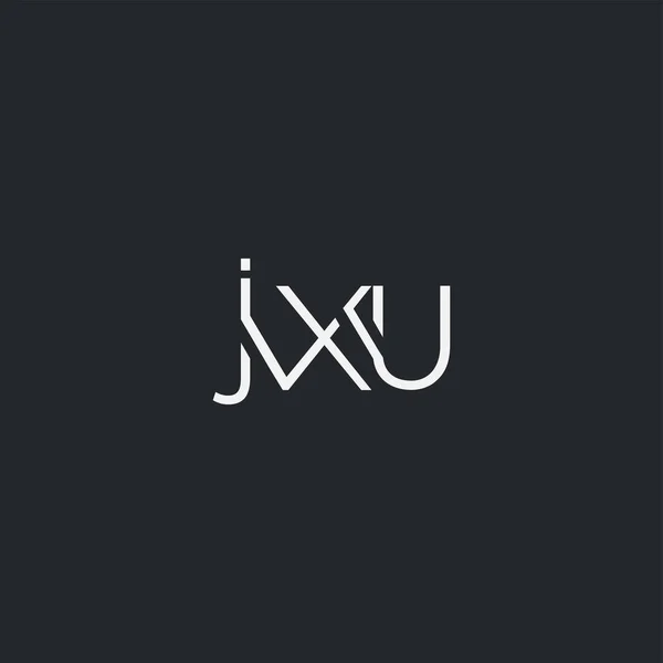 Logo Jxu Névjegykártya Sablonhoz Vektor — Stock Vector