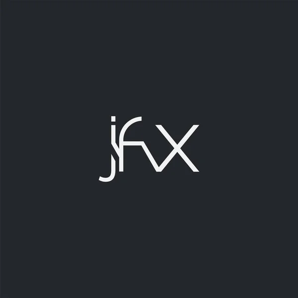 Logotipo Jfx Para Plantilla Tarjeta Visita Vector — Archivo Imágenes Vectoriales