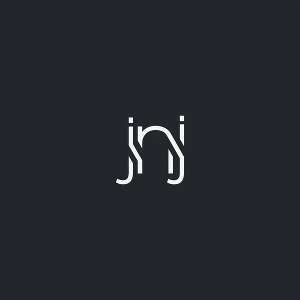 Logo Jnj Para Modelo Cartão Visita Vector — Vetor de Stock