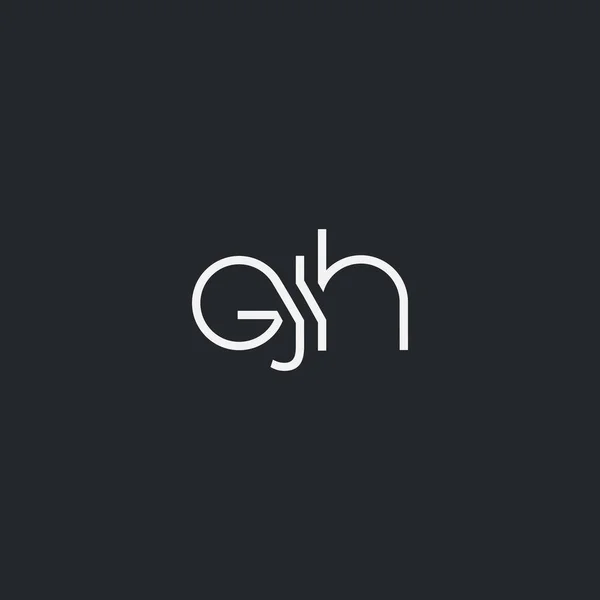 Logo Gjh Business Card Template Vector — 스톡 벡터