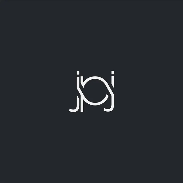 Логотип Jpj Шаблона Визитной Карточки Вектор — стоковый вектор
