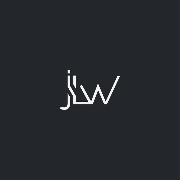 Logo Jlw Pro Šablonu Vizitky Vektor — Stockový vektor