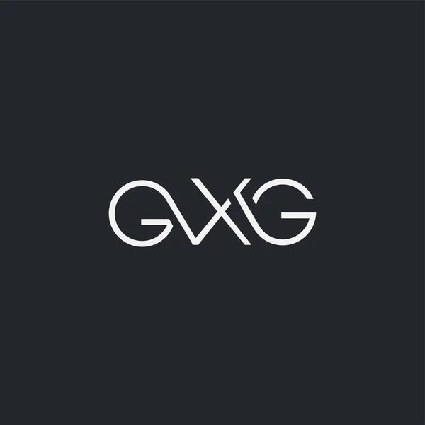 Логотип Gxg Шаблона Визитной Карточки Вектор — стоковый вектор