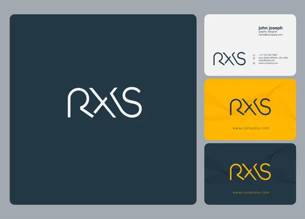 Kartı Şablonu Için Logo Rxleri Vektör — Stok Vektör