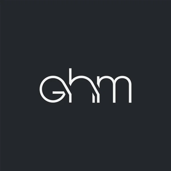Ghm Logotipo Para Modelo Cartão Visita Vetor —  Vetores de Stock