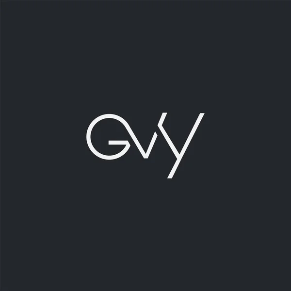 Logo Gvy Pro Šablonu Vizitky Vektor — Stockový vektor