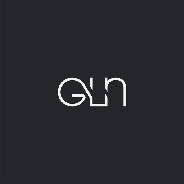 Logo Gln Pour Modèle Carte Visite Vecteur — Image vectorielle