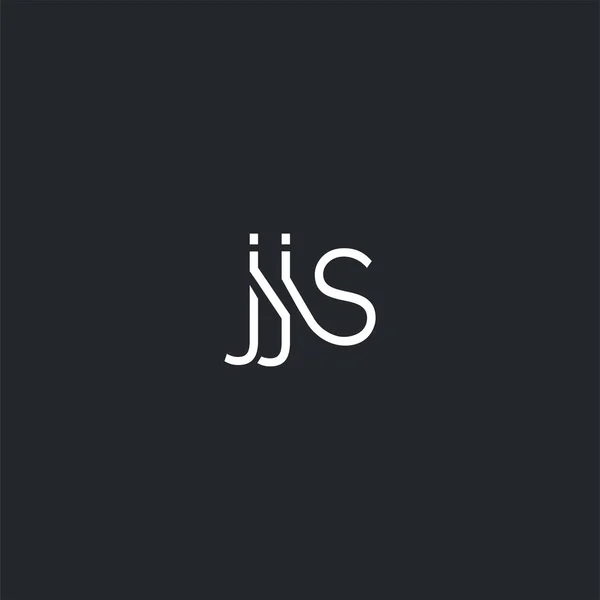Jjs Logo Pour Modèle Carte Visite Vecteur — Image vectorielle