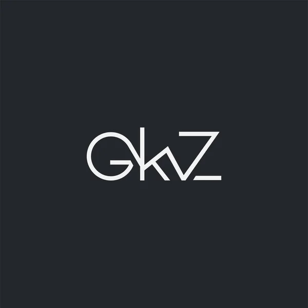 Logo Gkz Für Visitenkartenvorlage Vektor — Stockvektor