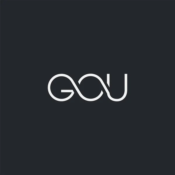 Λογότυπο Gou Για Πρότυπο Επαγγελματική Κάρτα Διάνυσμα — Διανυσματικό Αρχείο