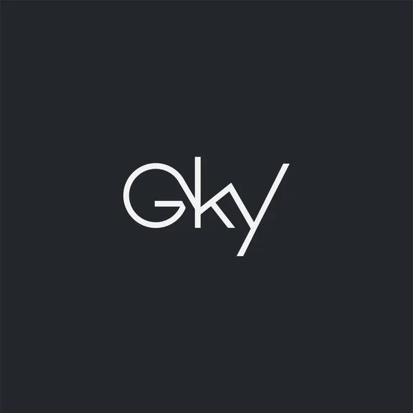 Logo Gky Pro Šablonu Vizitky Vektor — Stockový vektor