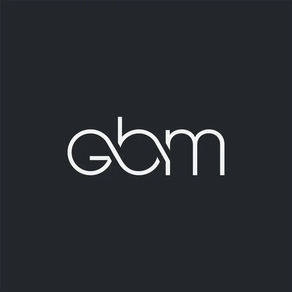 Logo Gbm Plantilla Tarjeta Visita Vector — Vector de stock