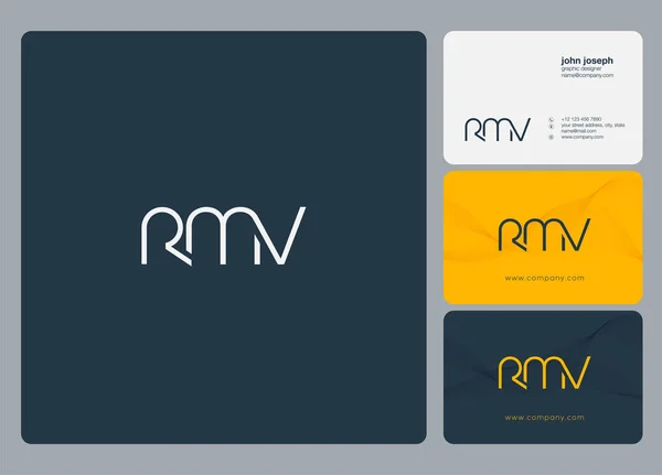 Logotipo Rmv Para Modelo Cartão Visita Vetor — Vetor de Stock