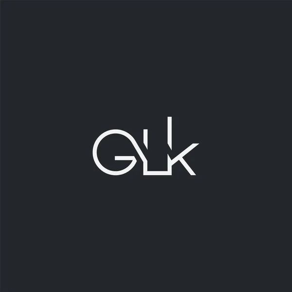 Logotipo Glk Para Modelo Cartão Visita Vetor —  Vetores de Stock