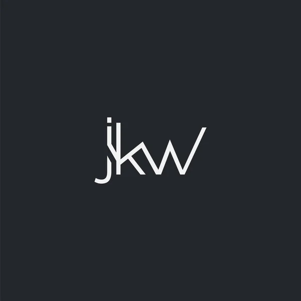 Logo Jkw Pour Modèle Carte Visite Vecteur — Image vectorielle