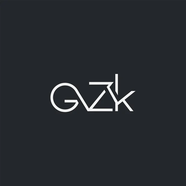 Logo Gzk Business Card Template Vector — Stock Vector