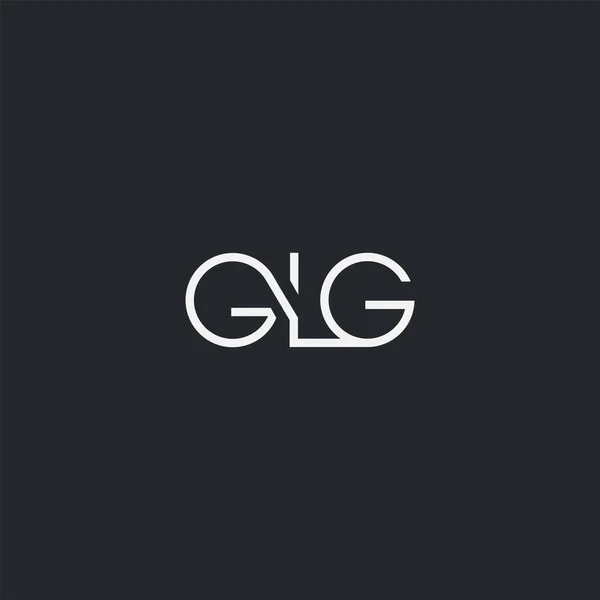 Glg Logotipo Para Modelo Cartão Visita Vetor —  Vetores de Stock