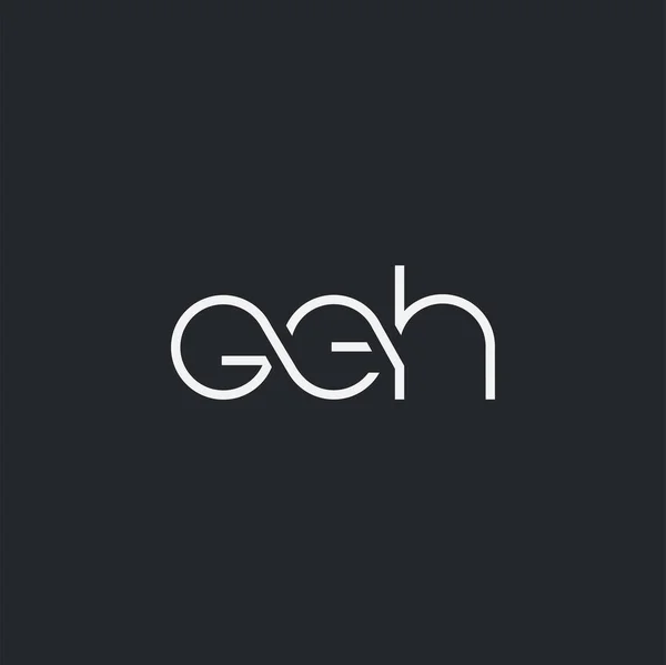 Логотип Geh Шаблона Визитной Карточки Вектор — стоковый вектор