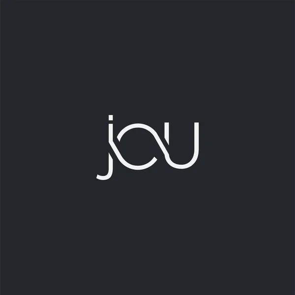 Logo Jou Pour Modèle Carte Visite Vecteur — Image vectorielle