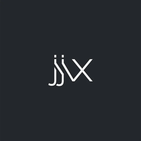 Logotipo Jjx Para Plantilla Tarjeta Visita Vector — Archivo Imágenes Vectoriales