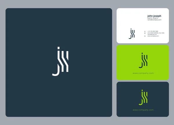Logo Jii Pour Modèle Carte Visite Vecteur — Image vectorielle