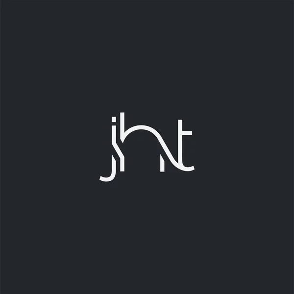 Logo Jht Para Modelo Cartão Visita Vector — Vetor de Stock