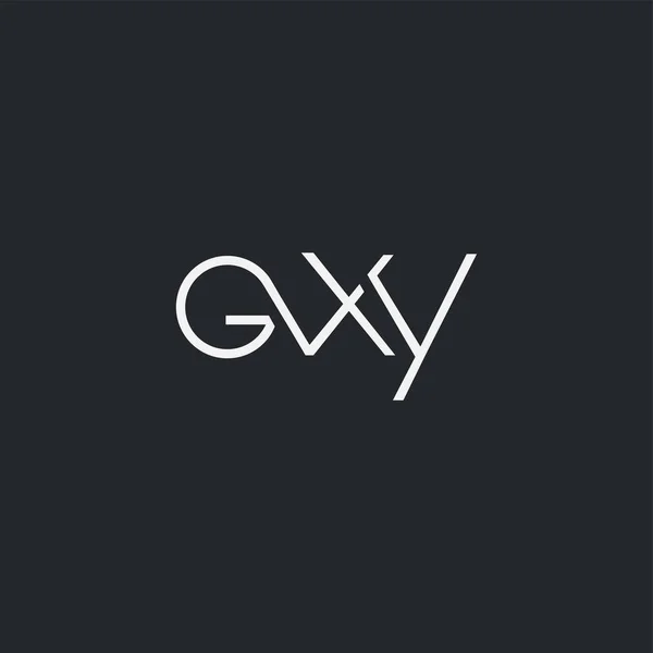 Logo Gxy Pour Modèle Carte Visite Vecteur — Image vectorielle