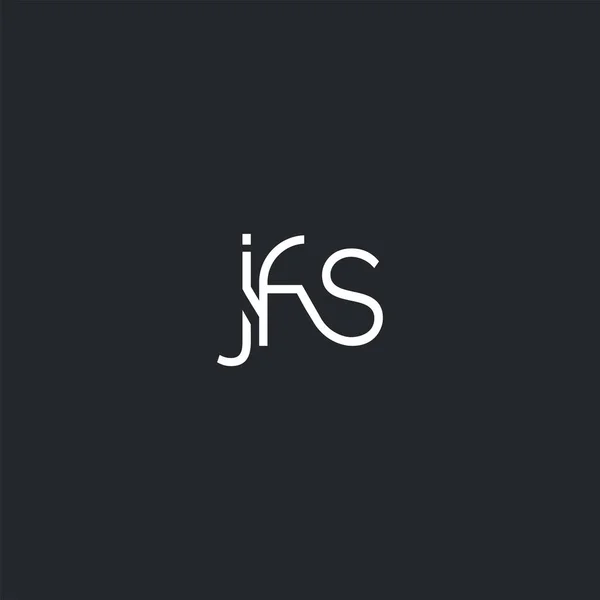 Logo Jfs Plantilla Tarjeta Visita Vector — Archivo Imágenes Vectoriales