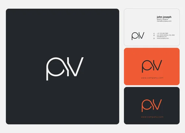 Logo Piv Für Visitenkartenvorlage Vektor — Stockvektor