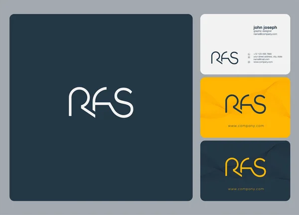 名刺テンプレートのロゴRfs ベクター — ストックベクタ