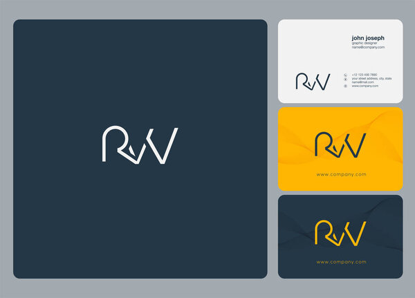 logo rvv for Business Card Template, Vector