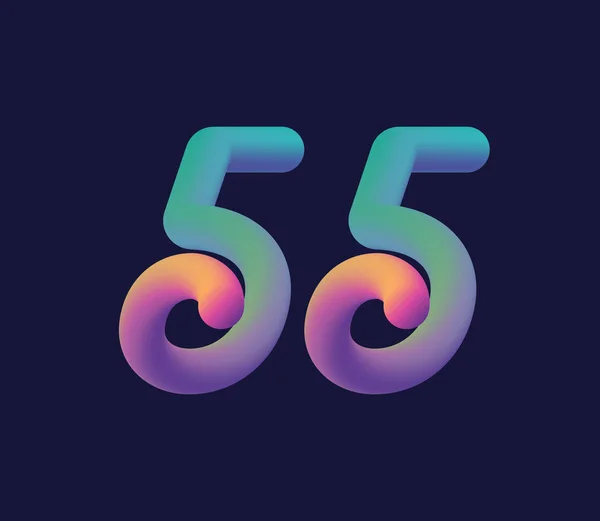 企業ロゴや名刺デザインのための55番ロゴアイコンベクトルテンプレート — ストックベクタ