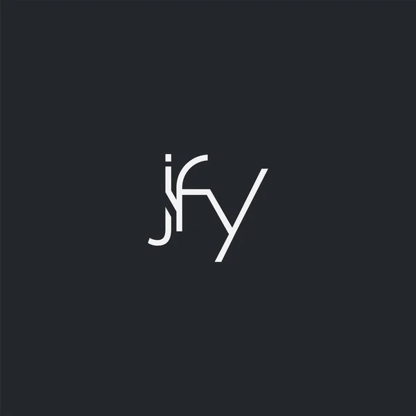 Logo Jfy Para Tarjeta Visita Plantilla Vector — Archivo Imágenes Vectoriales