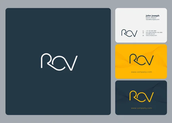 Logo Rcv Für Visitenkartenvorlage Vektor — Stockvektor