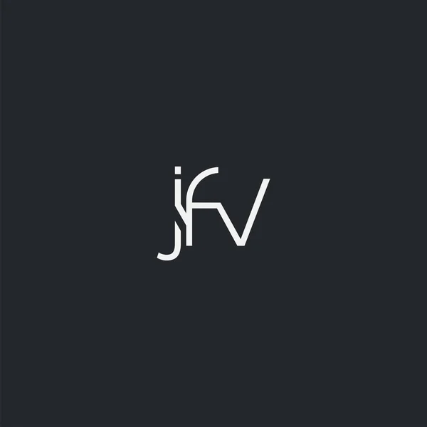 Logotipo Jfv Para Plantilla Tarjeta Visita Vector — Archivo Imágenes Vectoriales
