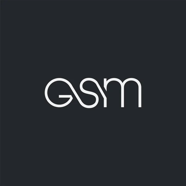 Logo Gsm Para Tarjeta Visita Plantilla Vector — Vector de stock