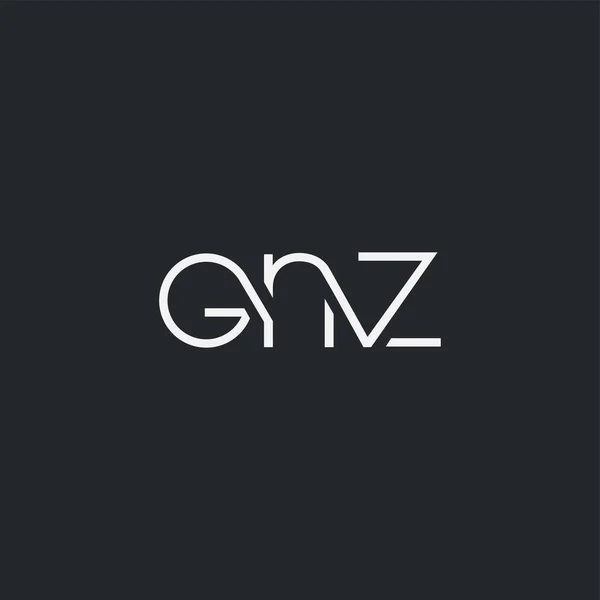 Logo Gnz Modello Biglietto Visita Vettore — Vettoriale Stock
